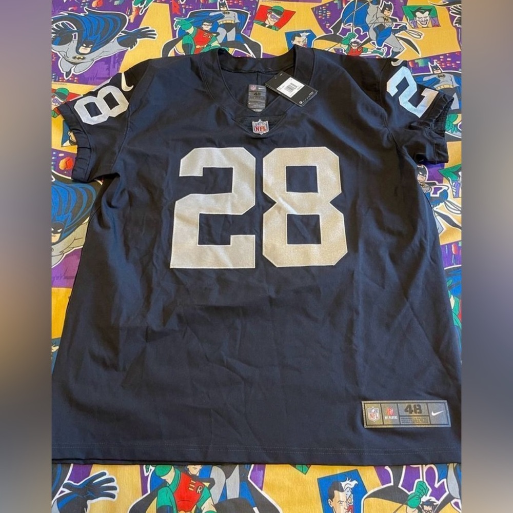 Raiders Size 48 XL Nike Air On Field Player Jersey Josh Jacobs #28 57NM-OREH